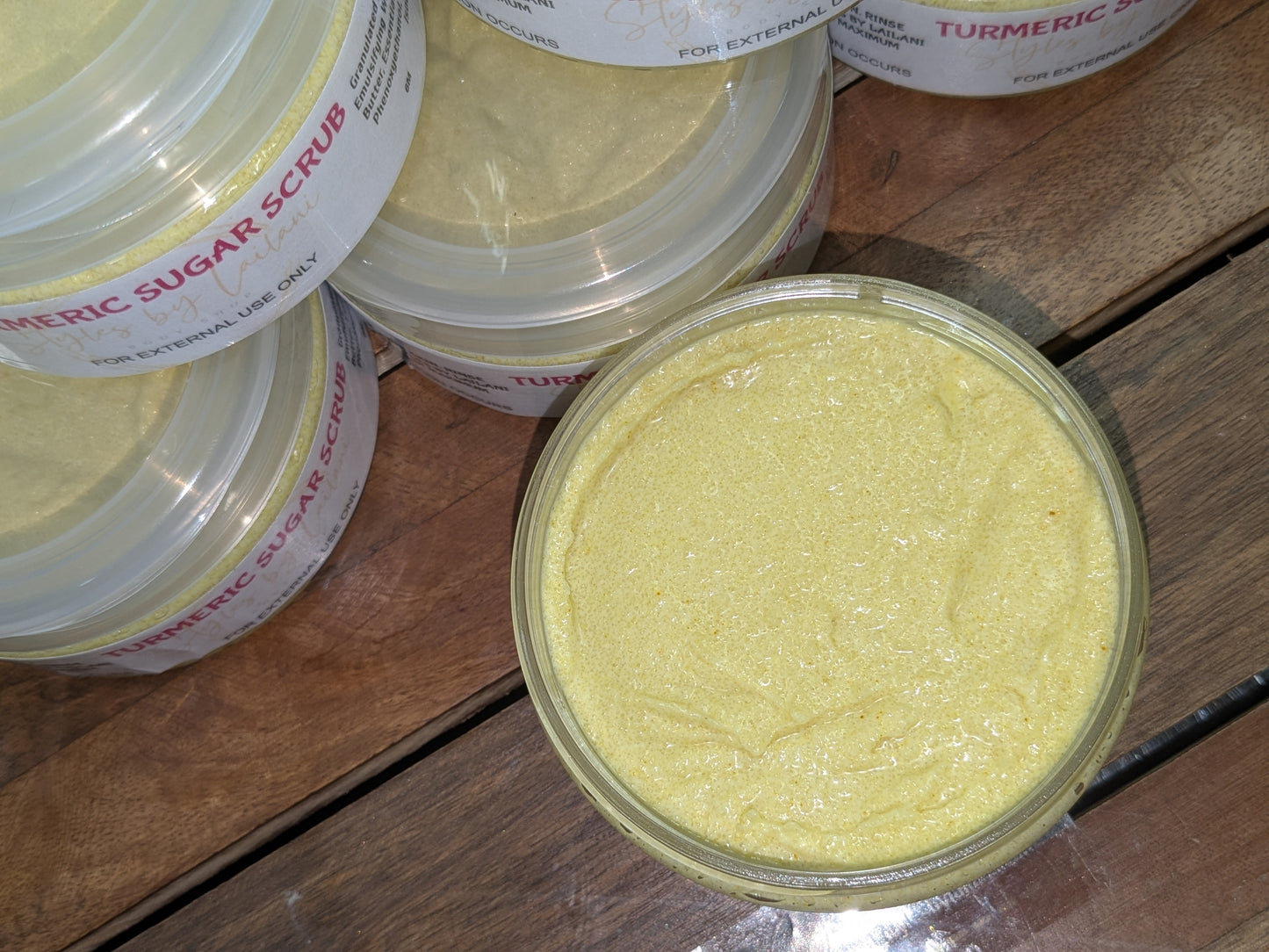 Emulsified Turmeric Sugar Scrub