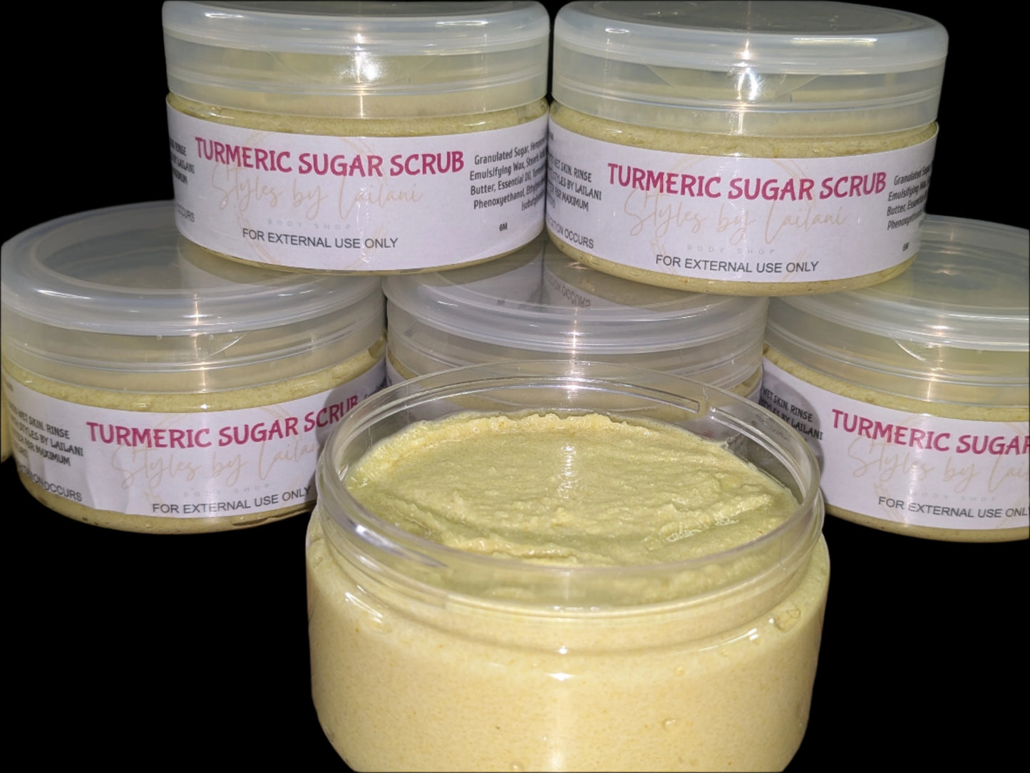 Emulsified Turmeric Sugar Scrub